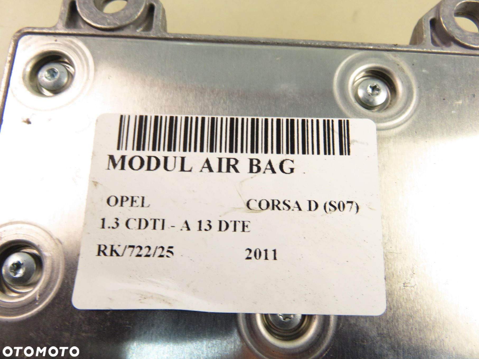 MODUŁ AIRBAG OPEL CORSA D (S07) 13283820 - 12