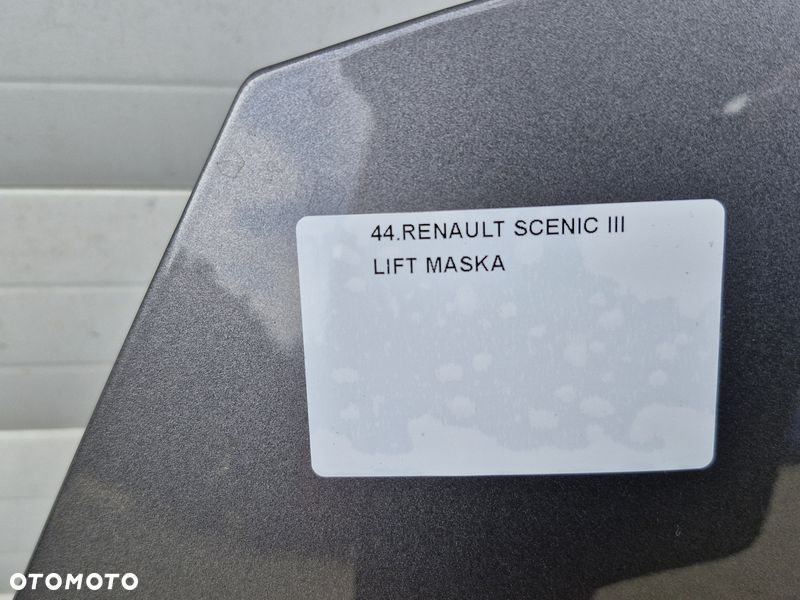 renault scenic iii 3 lift maska pokrywa silnika przód - 2