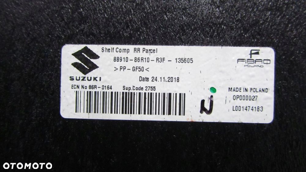 SUZUKI VITARA III LIFT PÓŁKA BAGAŻNIKA 88910-86R10 18- - 5