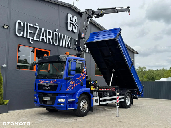 MAN TGM TGL TGS 18.250 // E6 // wywrotka + HDS HMF z pilotem // 4x2 // budowlanka // kiper wywrot żuraw dzwig kran crane