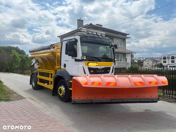 MAN TGM 18.290 4X4BB PIASKARKA SOLARKA ECON PŁUG