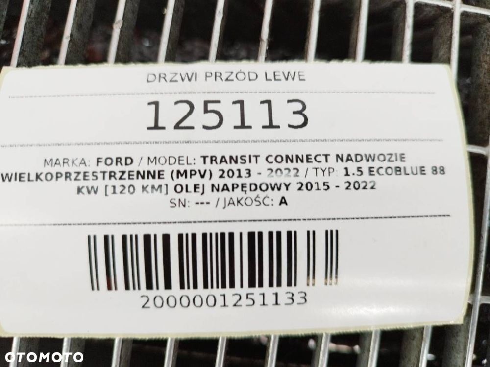 DRZWI PRZÓD PRZEDNIE LEWE KOMPLETNE FORD TRANSIT CONNECT MK2 5J - 10
