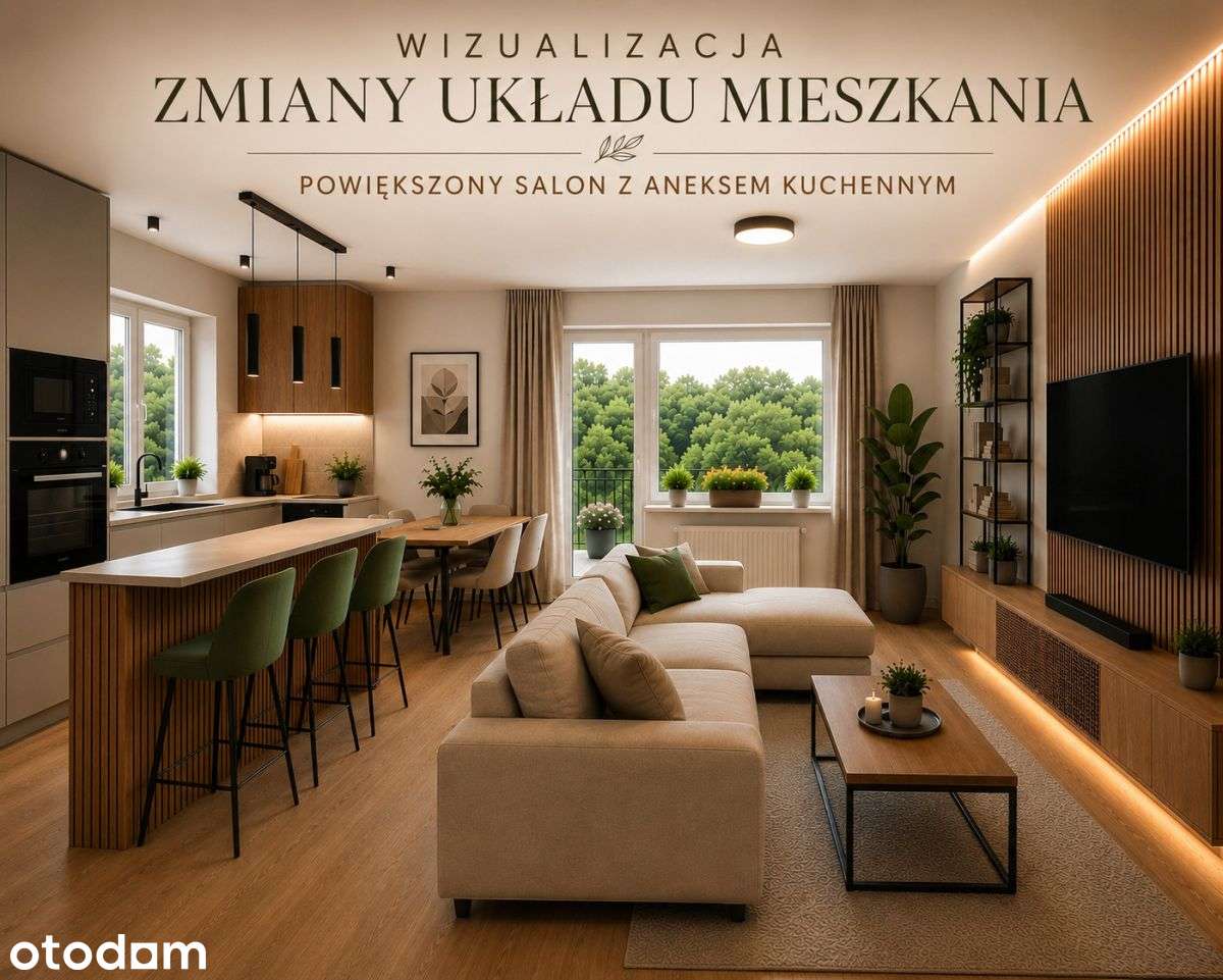 Widok na las i panoramę Gdyni! 3 pokoje+duży salon