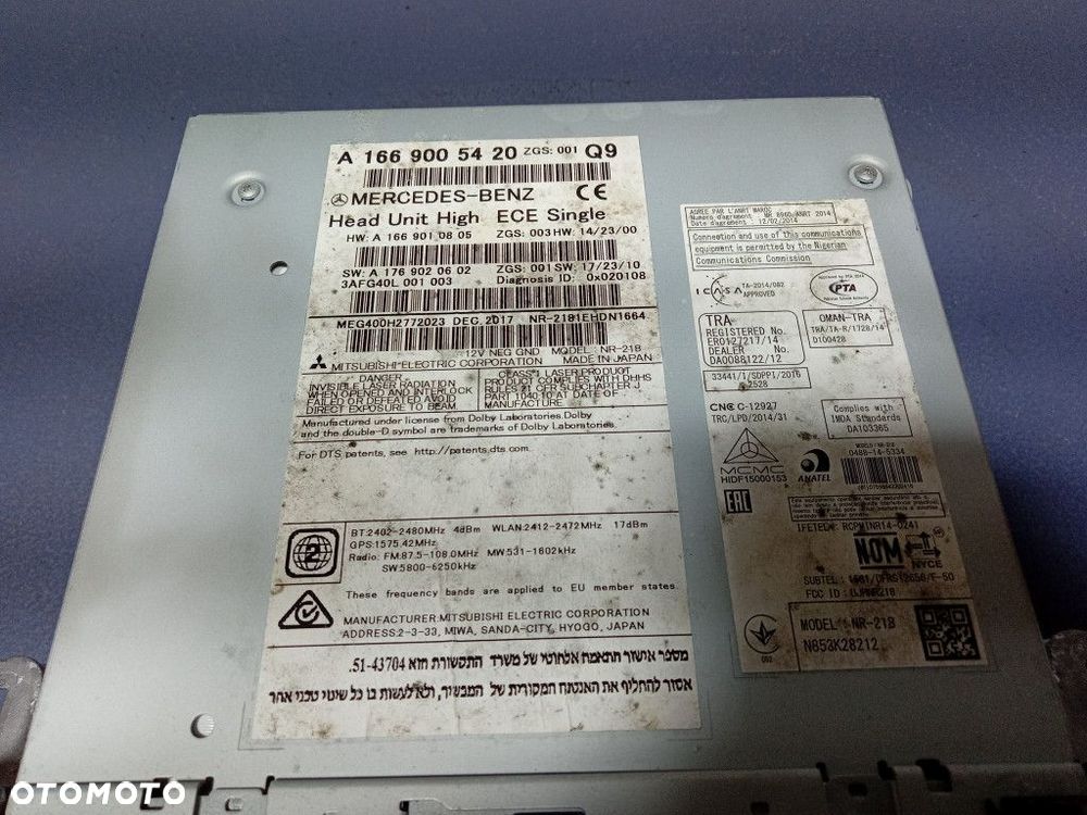 MERCEDES GLE W292 RADIO CD NAWIGACJA A1669005420 - 6