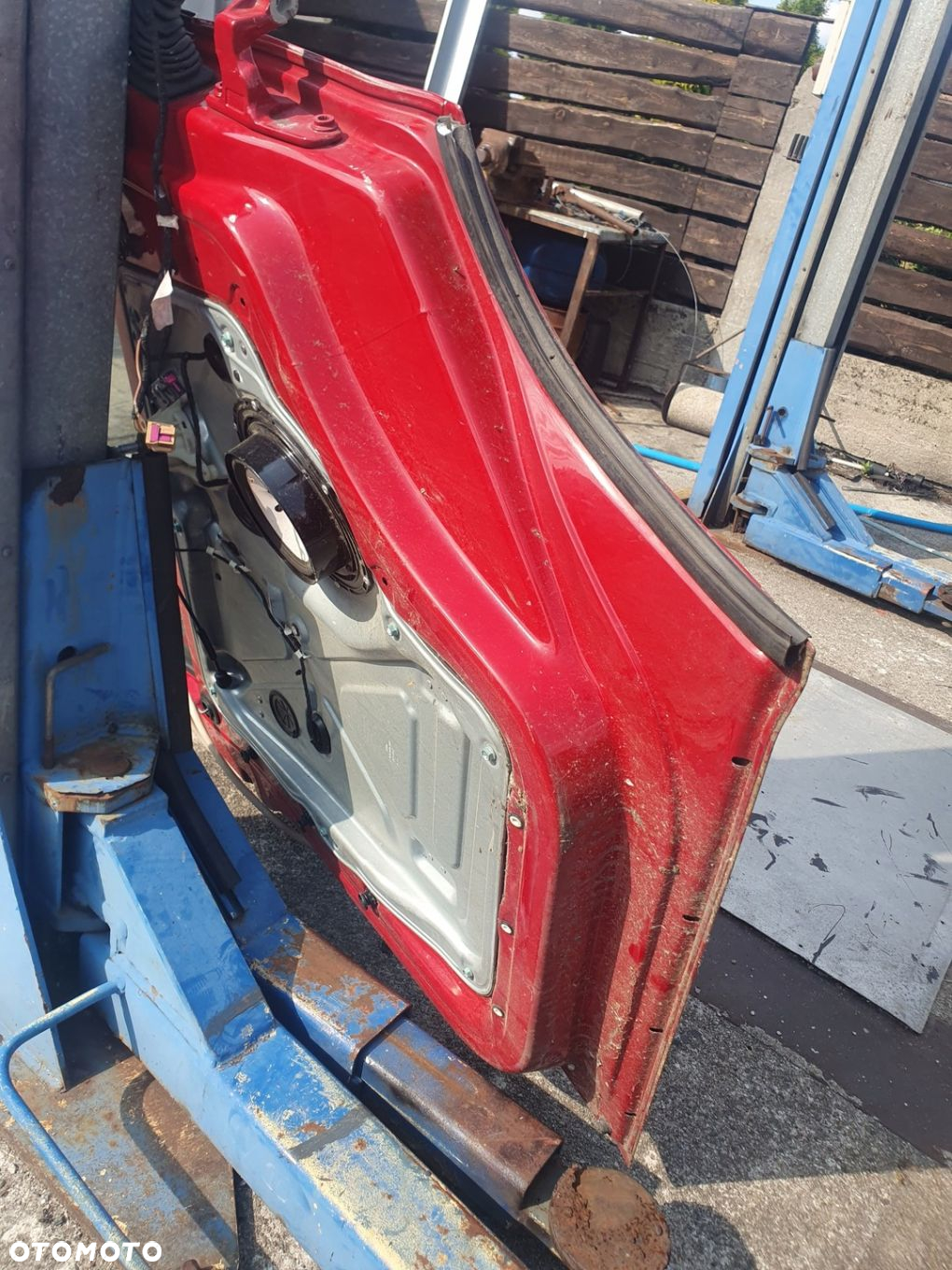 Drzwi LEWE przód Volkswagen Transporter T5 CZERWONY igła BEZ KOROZJI 05r - 5
