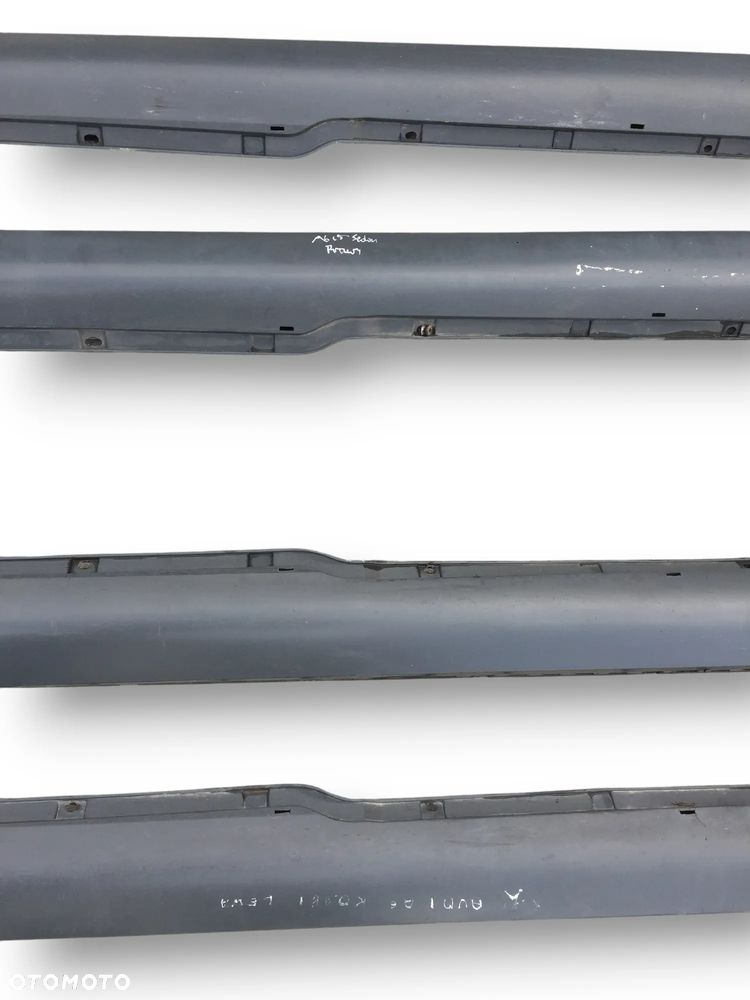 LISTWA LISTWY NAKŁADKA NAKŁADKI NA PRÓG PROGOWA PRAWA LUB LEWA AUDI A6 C5 SEDAN / KOMBI - AVANT CZARNE NIELAKIEROWANE - 5