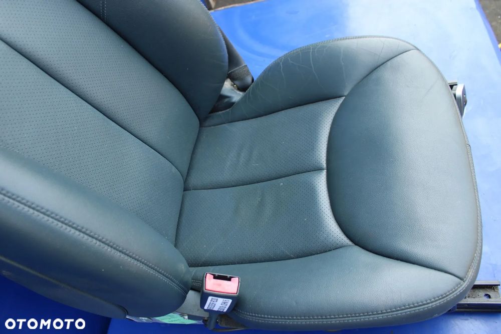 Fotel + pas lewy kierowcy niebieski OE Mercedes SL R230 W230 - 11
