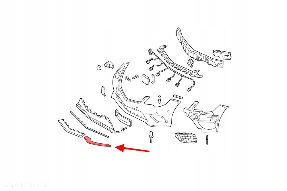 mercedes e-class c207 coupe 14-17 przednia listwa zderzaka lewa a20788 - 5