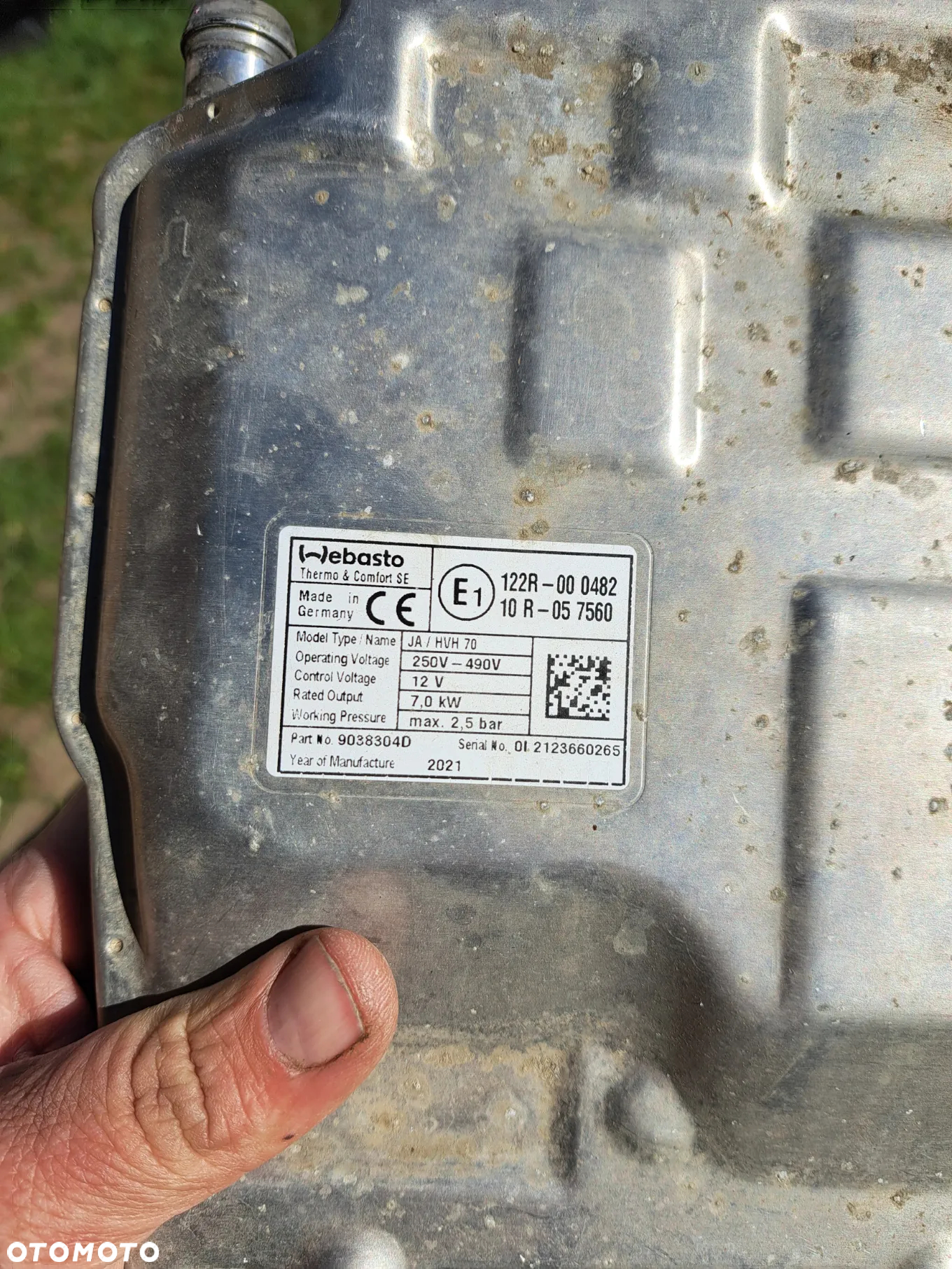 Podgrzewacz grzałka akumulatora Jeep	Wrangler JL Grand Cherokee 4xe Chrysler Voyager Pacifica 68443445AB Webasto - 6