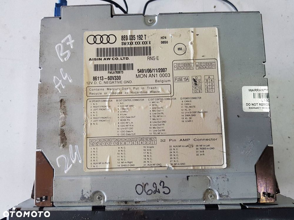 AUDI A4 B6 B7 00-07r NAWIGACJA RADIO 8E0035192T - 5