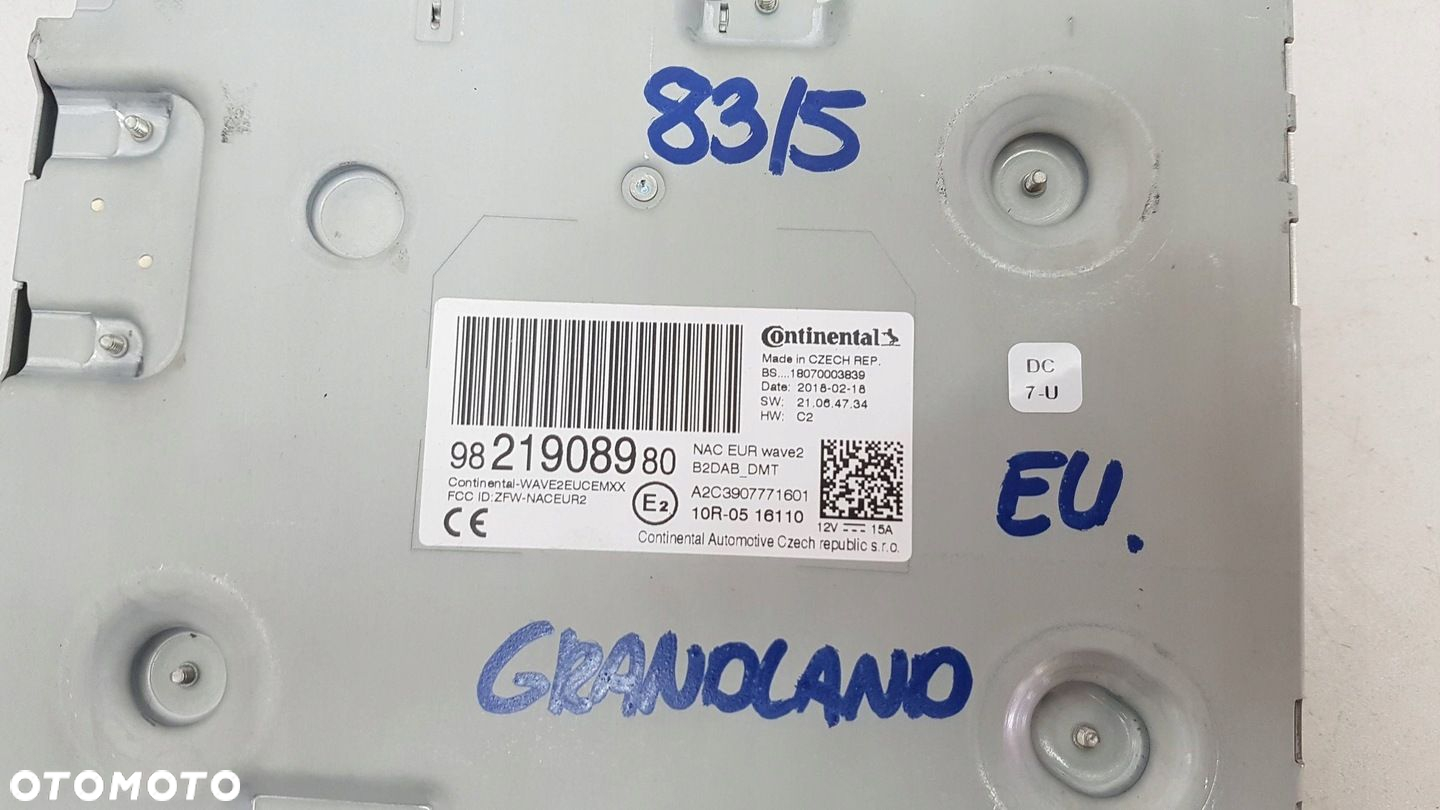 Opel Grandland X 17- Radio Panel Radioodtwarzacz CD/DVD/GPS Navi LEGAL - 5