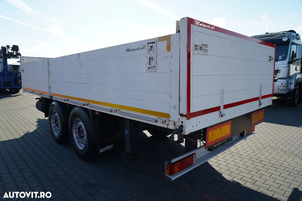 Orten REMORCA CU BALANȚĂ 6,5 M / PENTRU CONSTRUCȚII / AXĂ RIDICABILĂ / SAF / - 11