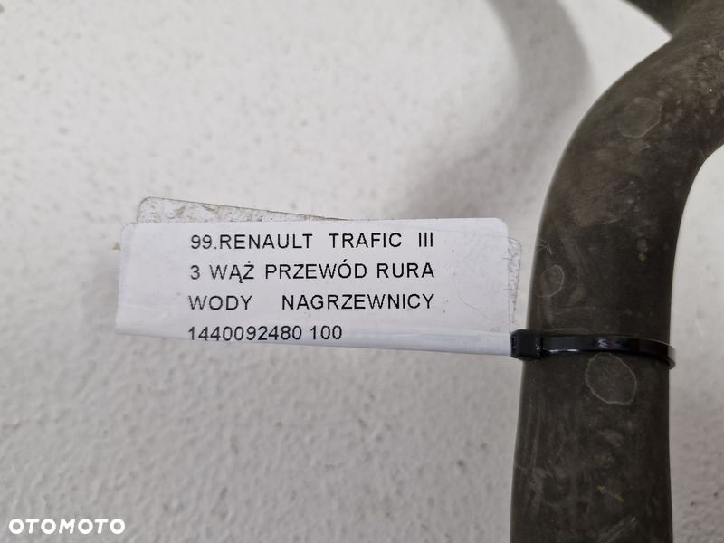 RENAULT TRAFIC III 3 WĄŻ PRZEWÓD RURA WODY NAGRZEWNICY 1440092480 - 6