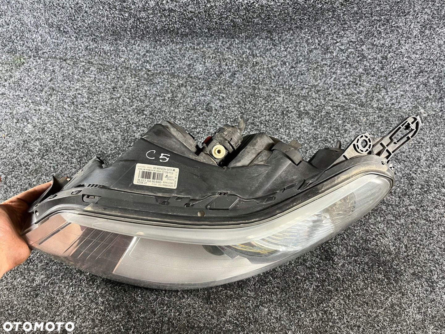 citroen c5 I lift II lampa lewa przód przednia xenon 9661316680 - 5