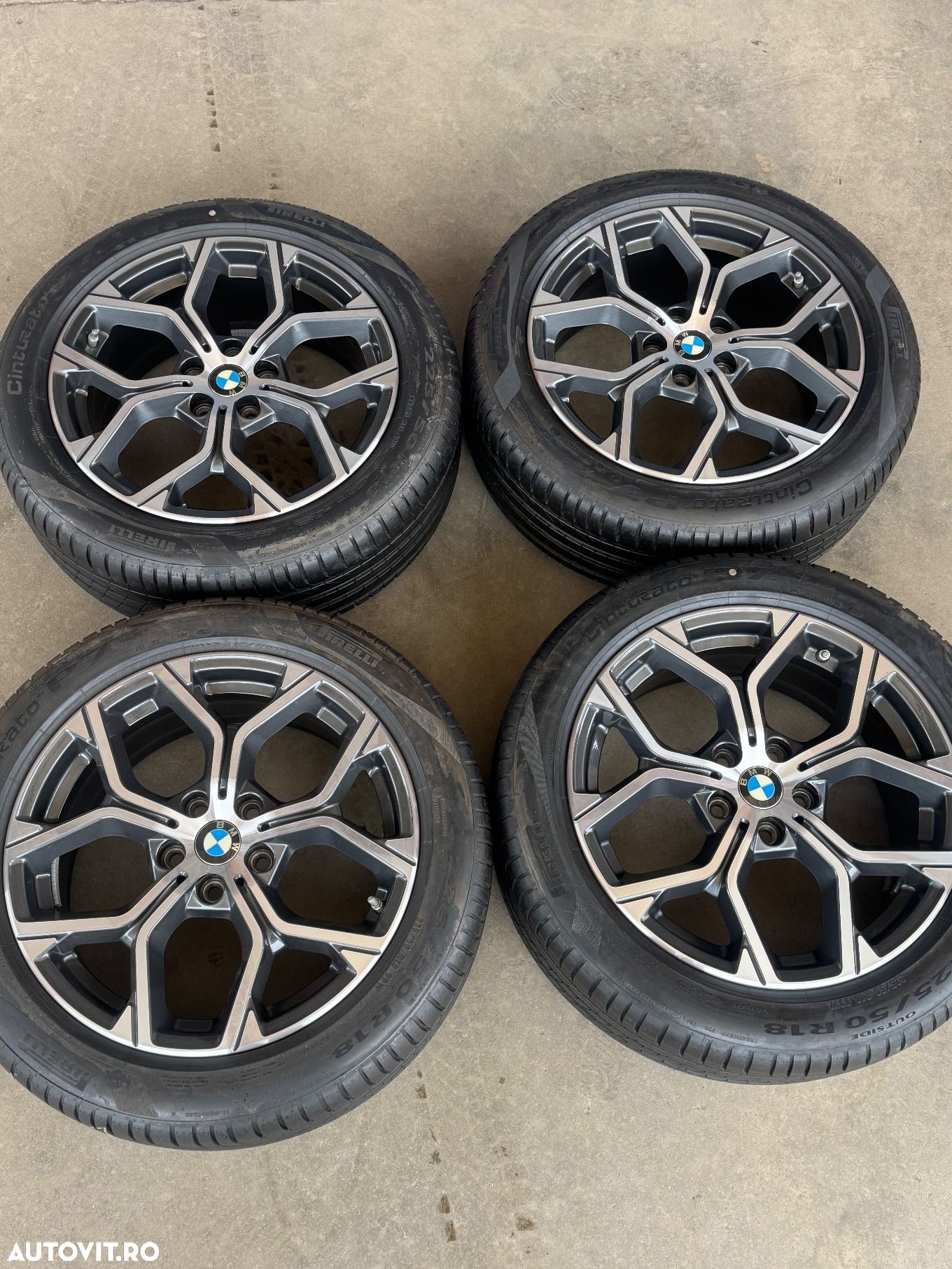 Vând jante originale BMW X1-X2 pe 18” cu anvelope de vară ca noi - 1