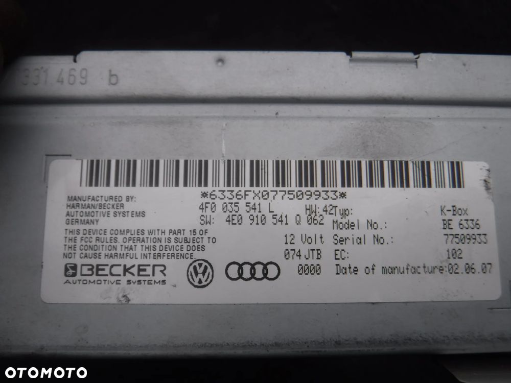 Audi S5 A5 A4 B8  A6 C6 tuner radia modul 4F0035541L - 2