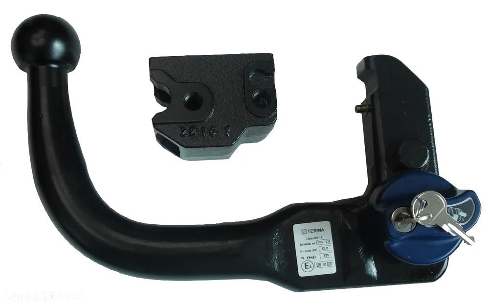 HAK HOLOWNICZY Z KULĄ WYPINANA PIONOWO ZABEZPIECZONA KLUCZYKIEM SUZUKI VITARA 2 2015-24 LY+FL 2/4WD - 6