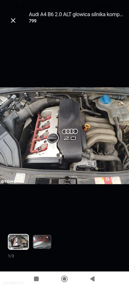 Audi A4 B6 2.0 ALT głowica silnika kompletna - 10