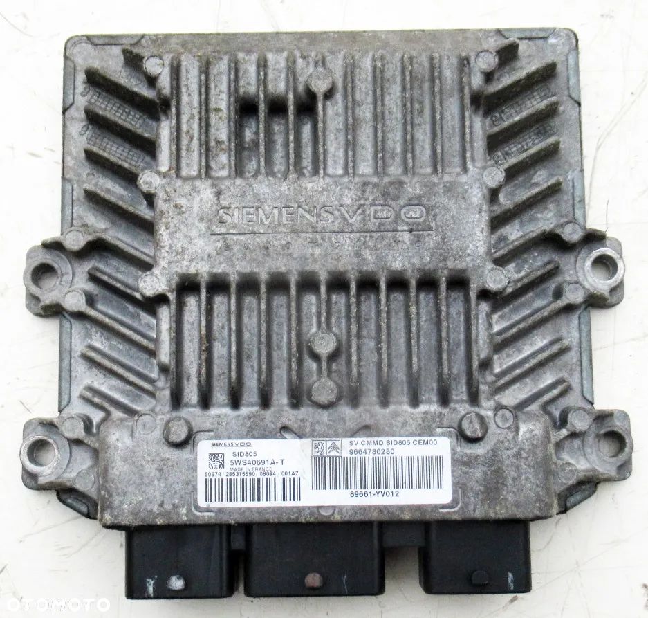CITROEN C1 LIFT 1.4 HDI KOMPUTER STEROWNIK SILNIKA AYGO 9664780280 - 2