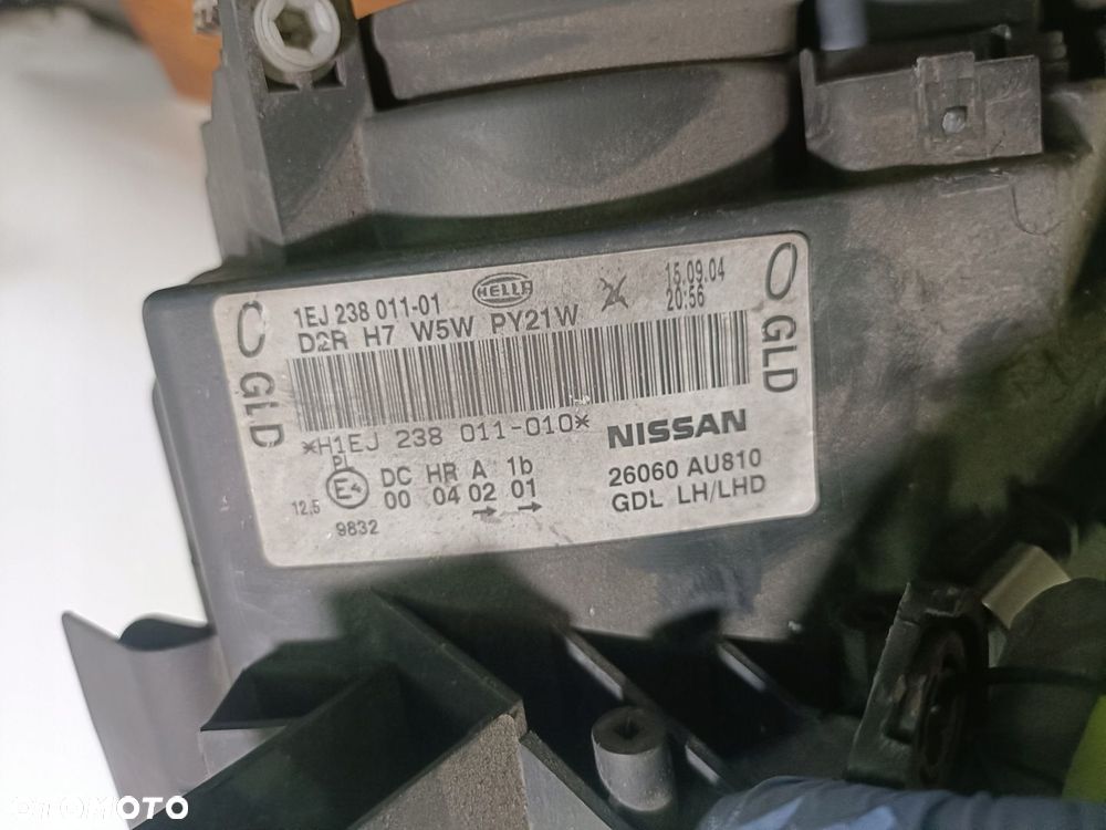NISSAN PRIMERA P12 02-07 r. LAMPA LEWY PRZÓD XENON LEWA PRZETWORNICA EU - 7