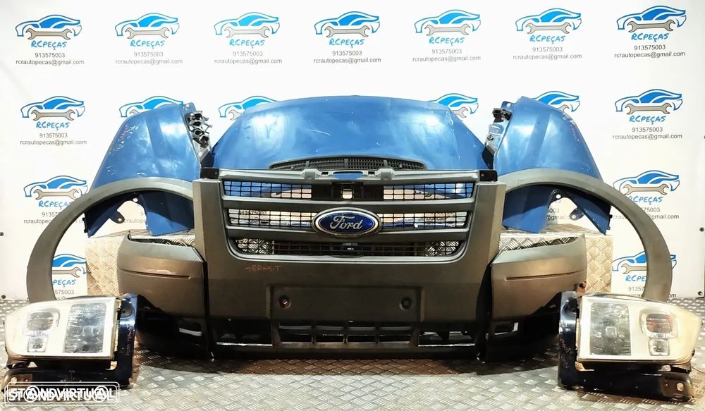 Frente Completa Ford Transit FA_ Van - 2006 / 2014 - Capot | Capo | Parachoque | Parachoques | Guarda Lamas | Lama | Otica | Oticas | Radiador | Ventilador | Fibra | Reforço | Original | P6C1116612AP | 2454107 | 6C1117K819B | 1370602 | 1561051 - 2