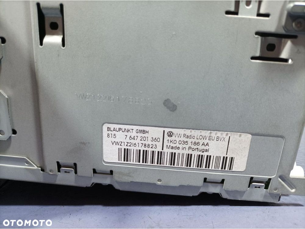 VW PASSAT B6 LIFT RADIO CD FABRYCZNE 1K0035186AA - 6