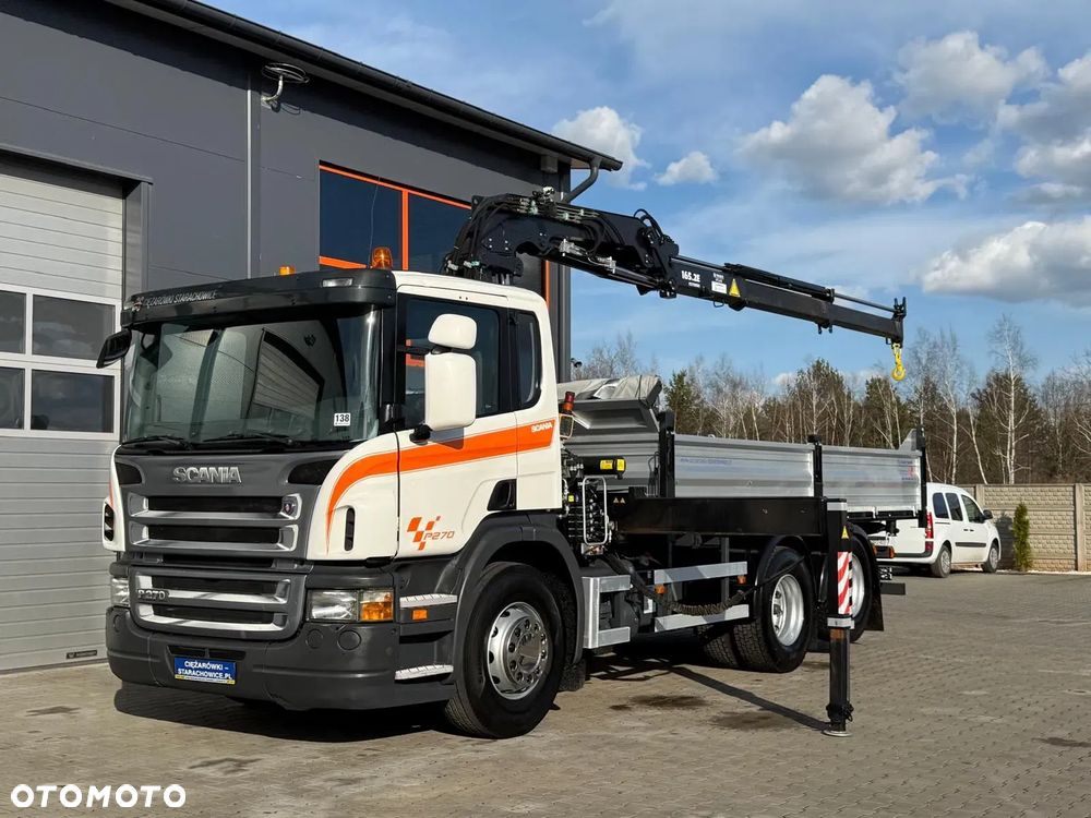 Scania Scania Scania P R 270 / 6x2 / 6x4 / wywrotka 3-S + HDS / stare tacho / żuraw , dzwig , kran , Krane - 9