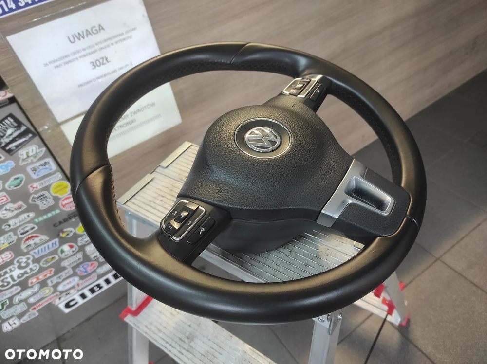 KIEROWNICA 3 RAMIENNA SKÓRA SKÓRZANA MULTIFUNKCJA R LINE VW TIGUAN PASSAT B6 B7 CC SIROCCO CADDY GOLF 5 6 TOURAN EOS POLO 5 6 WYSYŁKA !!! - 8