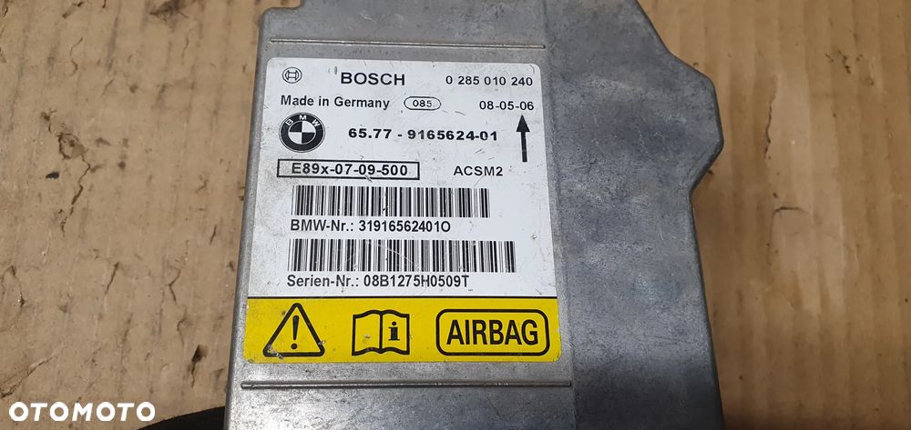Moduł Sensor Airbag Poduszek BMW 3 E93 9165624 - 4