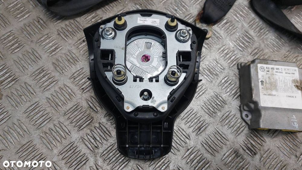 ZESTAW POSTRZAŁOWY SEAT TOLEDO III 1K0909605C KOKPIT DESKA AIRBAG PASY - 8