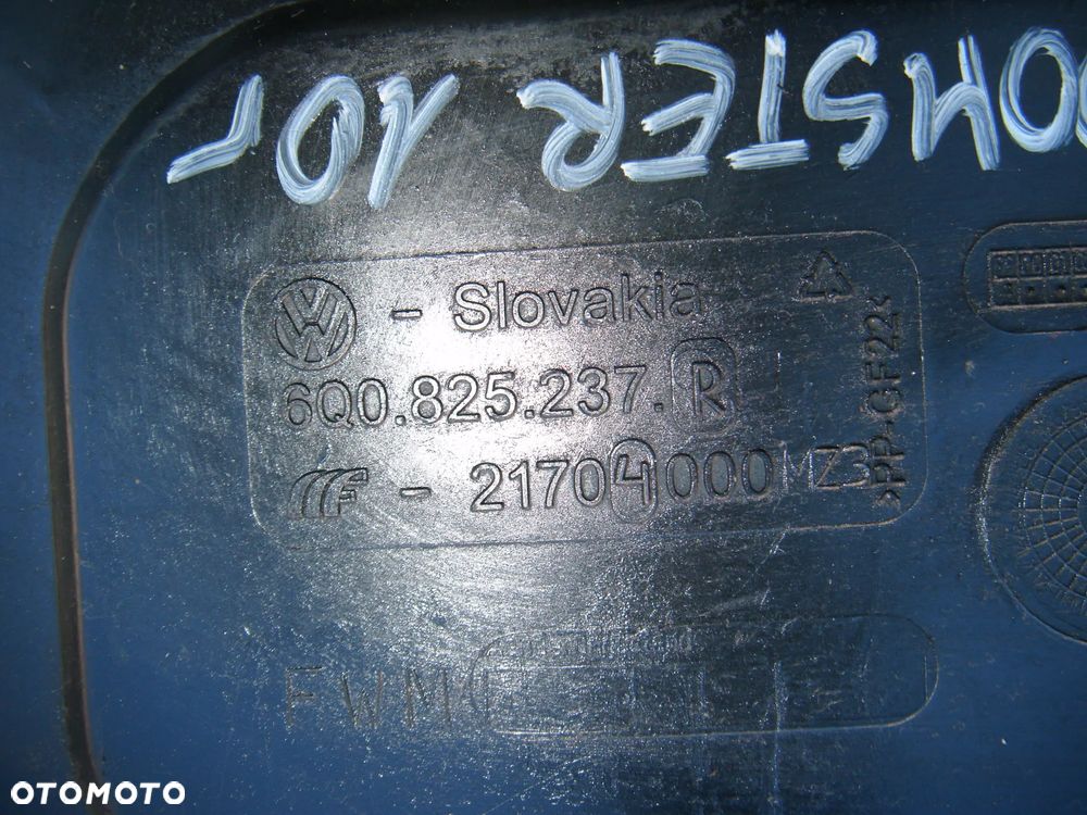 skoda roomster 10r plastikowa osłona pod silnik 6q0825237r - 2
