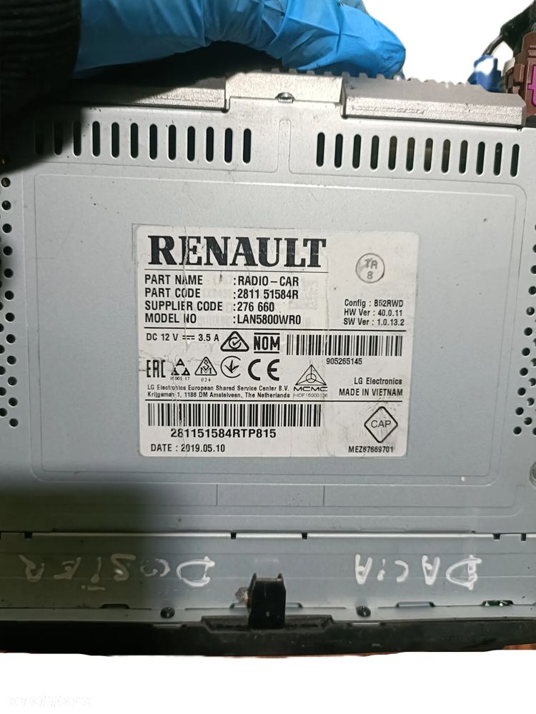 DACIA DUSTER 17-24 r. radioodtwarzacz RADIO NAWIGACJA 281151584R ** - 7