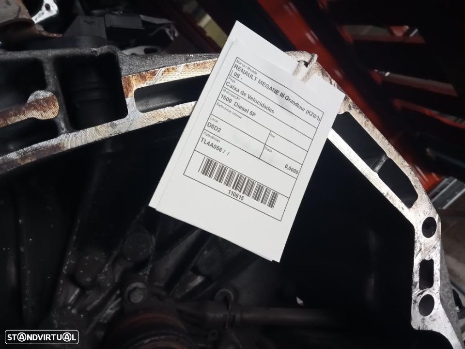 CAIXA VELOCIDADES RENAULT MEGANE III 1.5 DCI / TL4A056 - 1