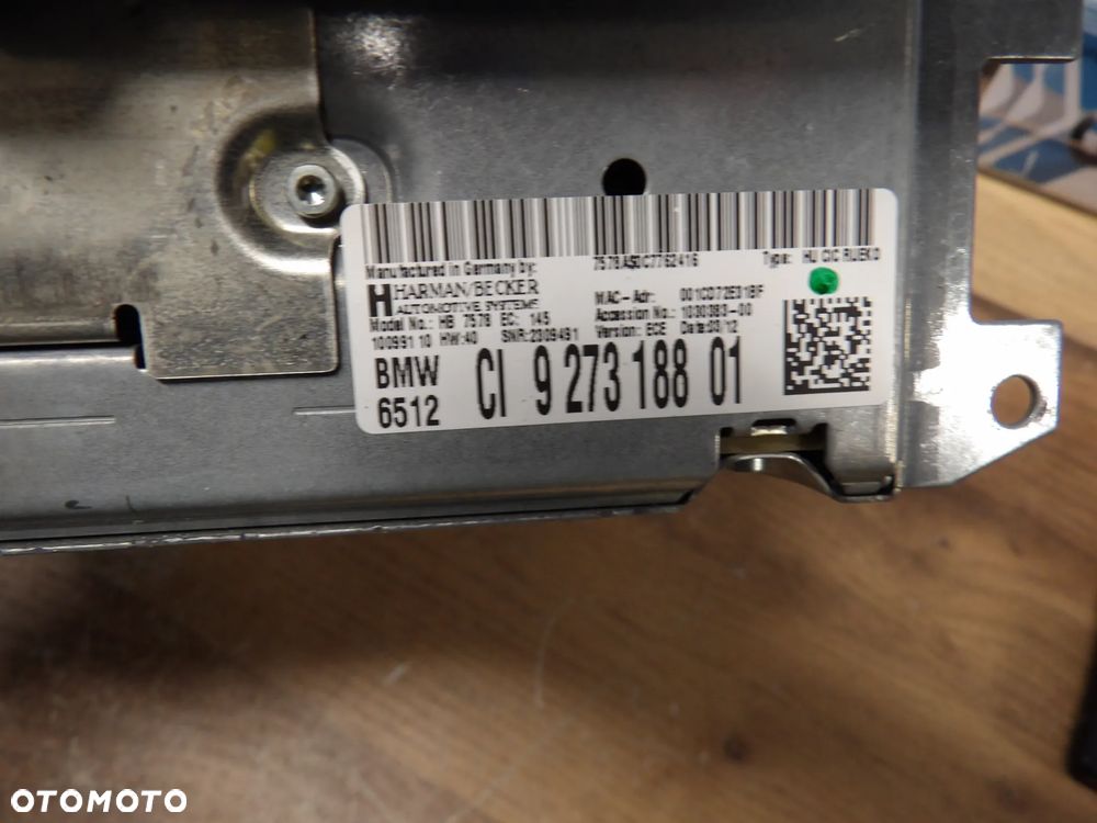 BMW - E84.E81,E87,E90,E91 - NAWIGACJA - CZYTNIK MULTIMEDIALNY - RADIO -  9273188 - 3