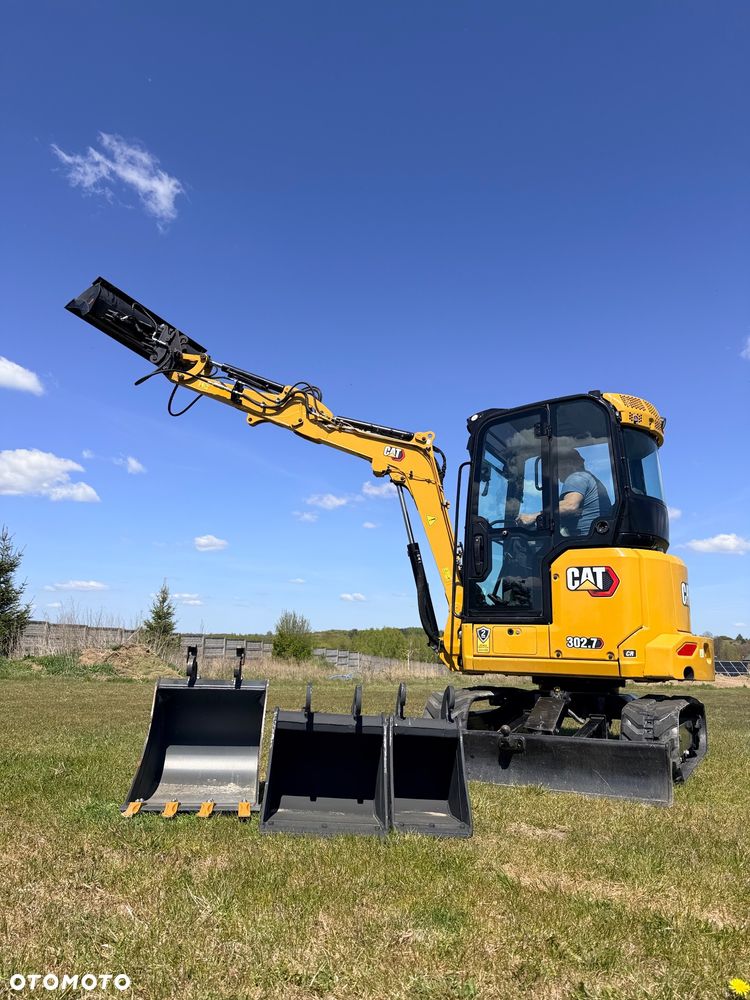 Caterpillar Minikoparka Cat 302.7 3xłyżki Skarpowa hydrL\P dodatkowe linie hydrauliczne szybkozłącze Gąsienice jak Nowe WIDŁY WIERTNICA za dopłatą - 25