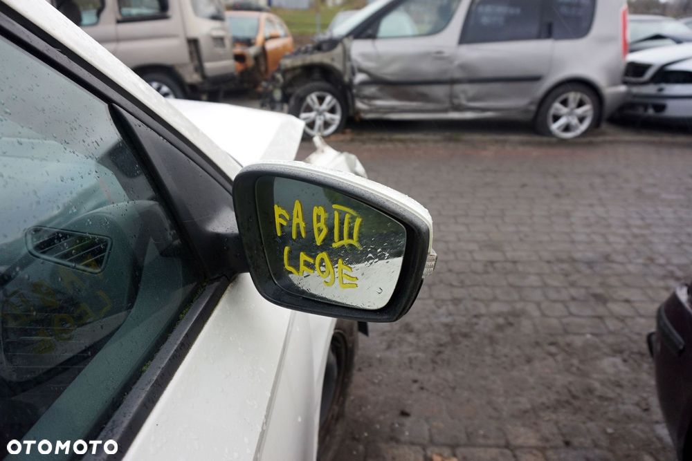 LUSTERKO ELEKTRYCZNE PRAWE FABIA III NJ3 LF9E BIAŁY SKODA 2014-2018 - 3