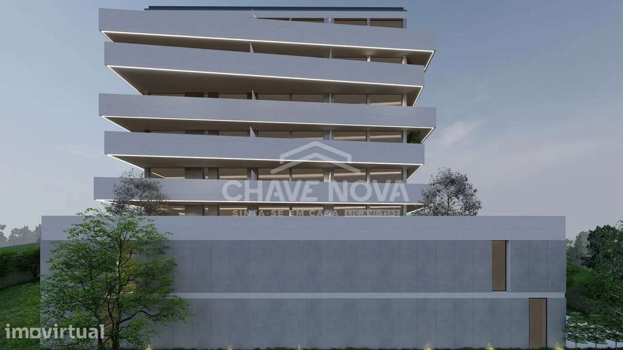 Apartamento T1 Novo c/Campo de Padel e Jardim em Canidelo - Grande imagem: 2/9