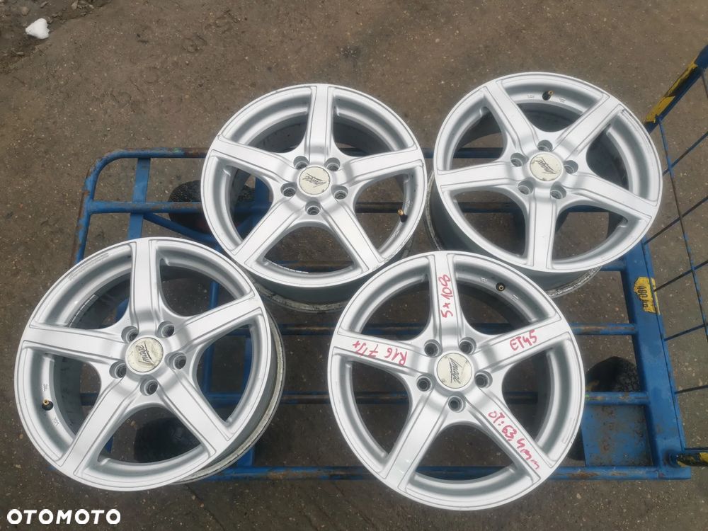 ALUFELGI FELGI ALUMINIOWE VIA VLVO PEUGEOT, FORD, CITROEN, 5X108 R16 7JX ET45 Otwór Centrujący 63,4 mm - 1