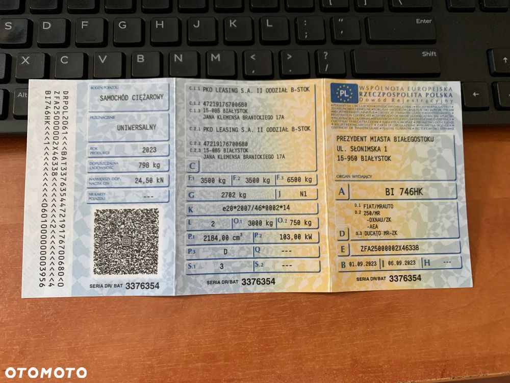 Fiat DUCATO WINDA DHOLLANDIA DMC3.5t ŁADOWNOŚĆ 800KG KONTENER PLUS DRZWI BOCZNE - 9