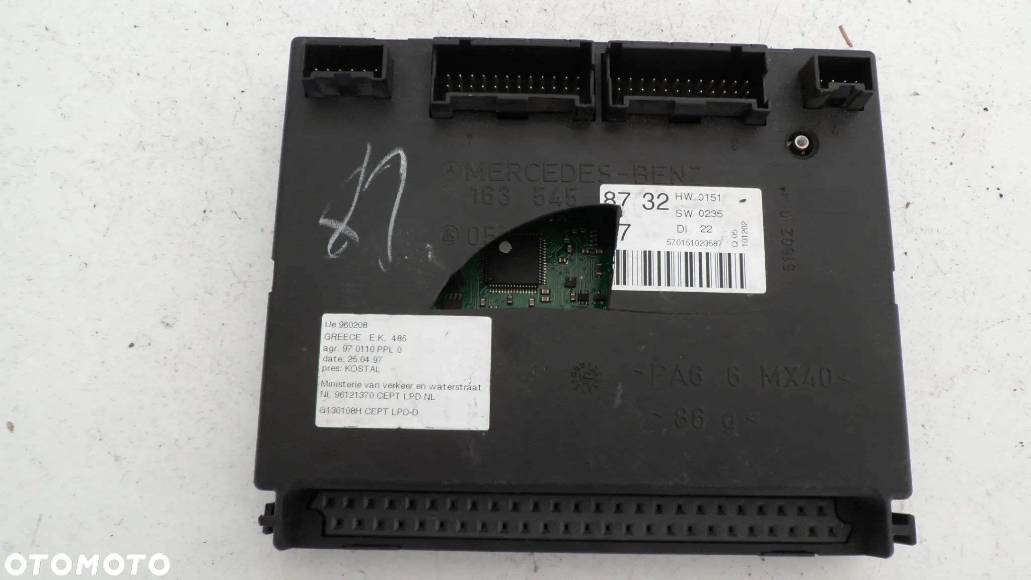 MERCEDES ML W163 MODUŁ KOMFORTU OE 1635458732 - 1