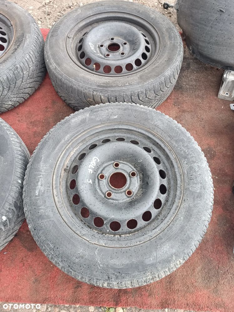 VW GOLF V TOURAN AUDI A3 8P FELGI STALOWE 15 Z OPONAMI 4SZTUKI KOMPLET 195/65 - 4