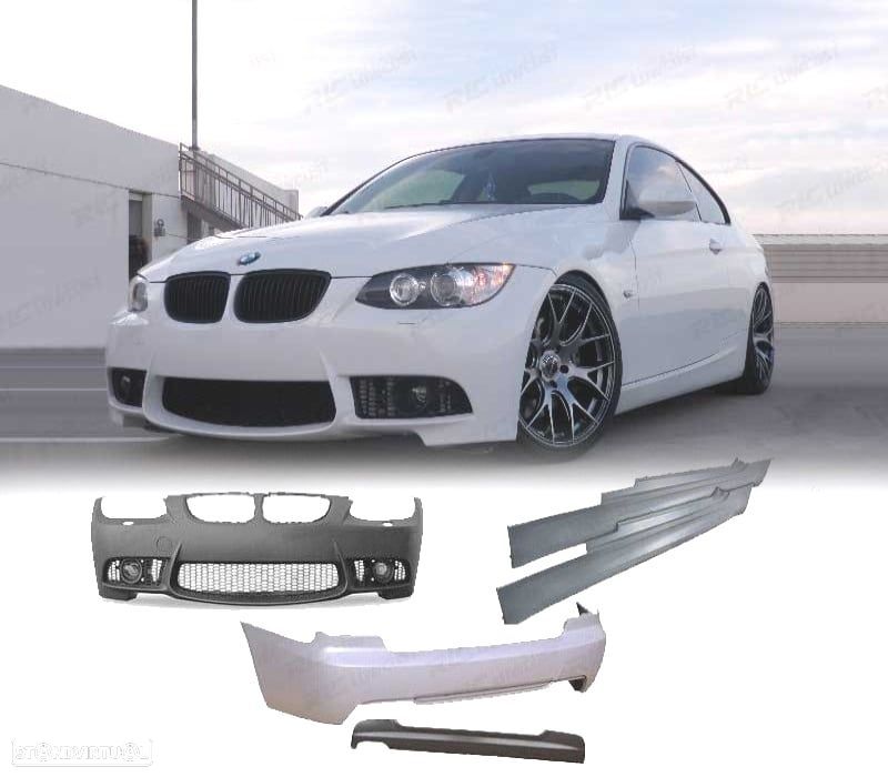 KIT CARROÇARIA BMW E92 06-10 LOOK M3 SEM PDC COM LAVAFARÓIS - 1