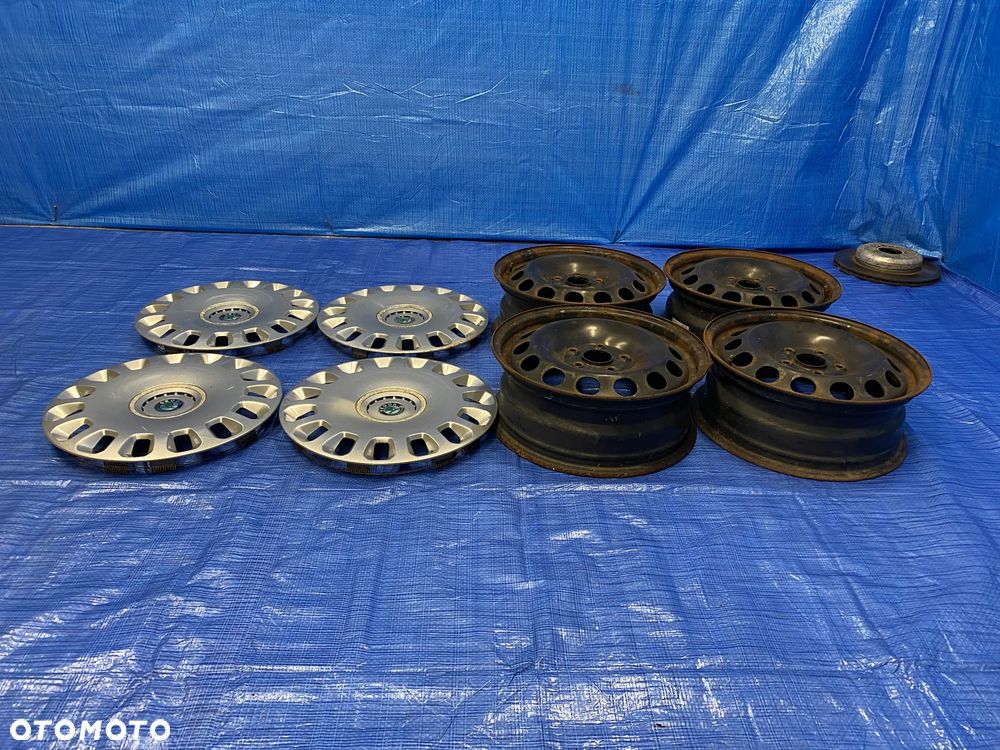 KOŁA KOŁO FELGA STALOWE 6J 16" 5X112; 57,1mm ET50 KOMPLET ; KOŁPAKI OE AD516012 SKODA FABIA SUPERB YETI OCTAVIA SEAT VW AUDI ITP. - 3