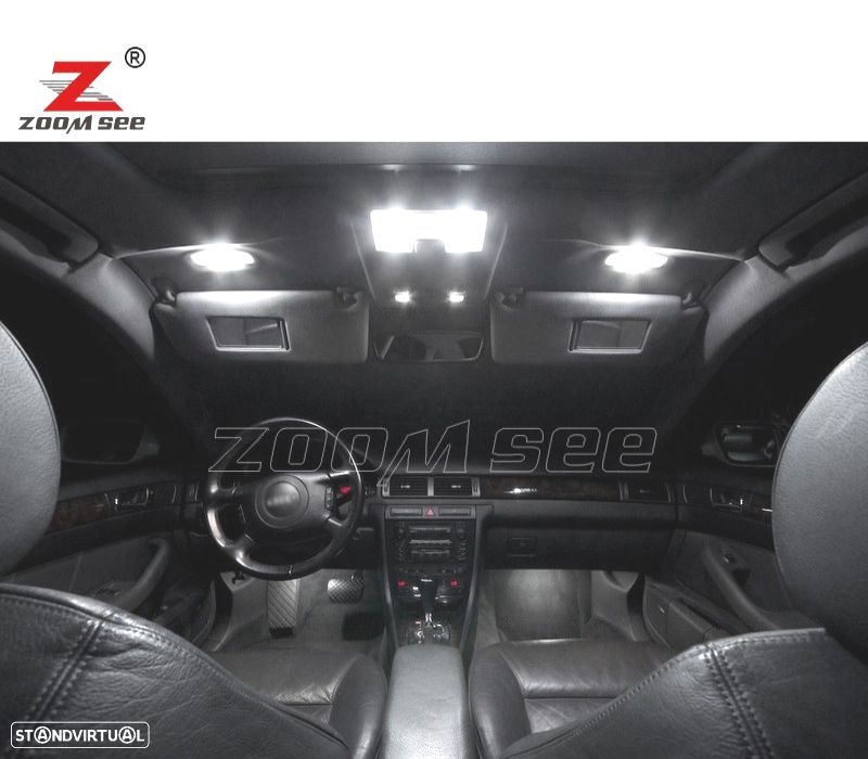 KIT COMPLETO DE 24 LÂMPADAS LED INTERIOR PARA AUDI A6 S6 C5 SEDAN 1998-2004 - 6