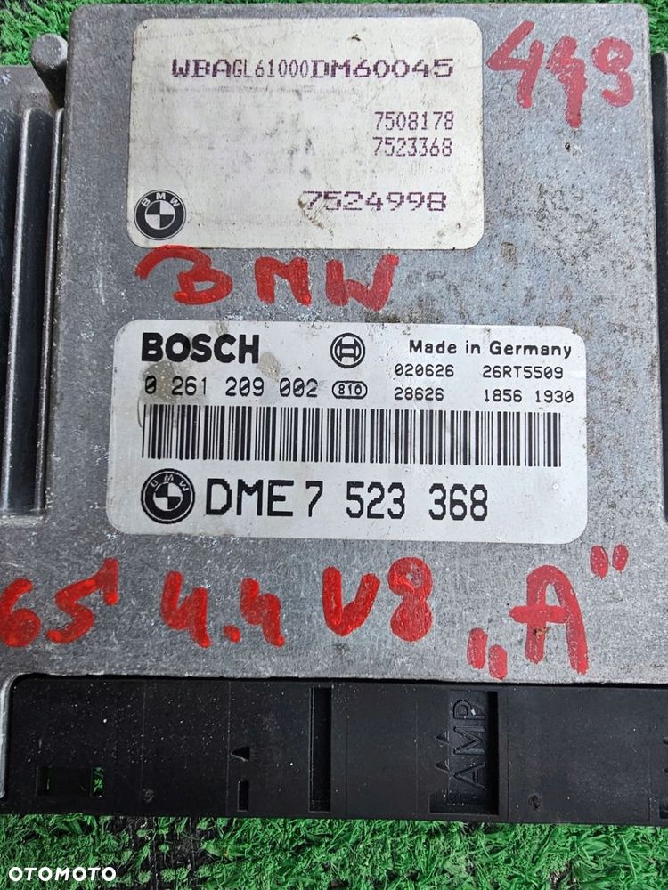 ZESTAW IMMO KOMPUTER SILNIKA BMW E65 4.4 V8 0261209002 N62B44 DME 7523368 - 2