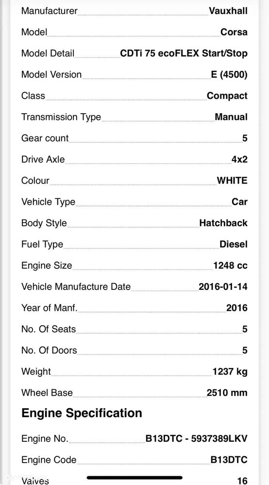 Silnik KOMPLETNY Opel Corsa combo  B13DTC 1.3 cdti E6 - 9