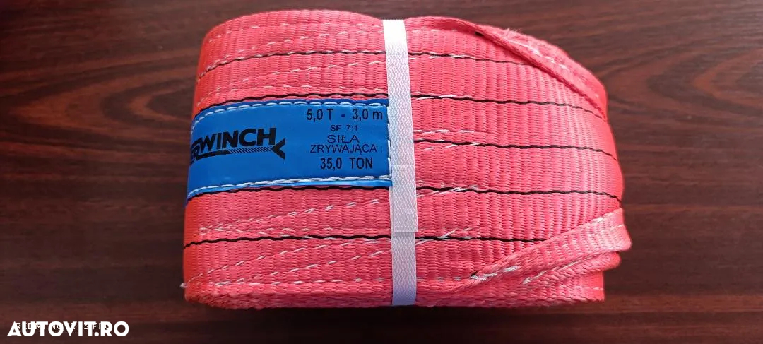 chinga,sufa de tractare-ridicare profesionala de 5T,lunga de 3m - 2