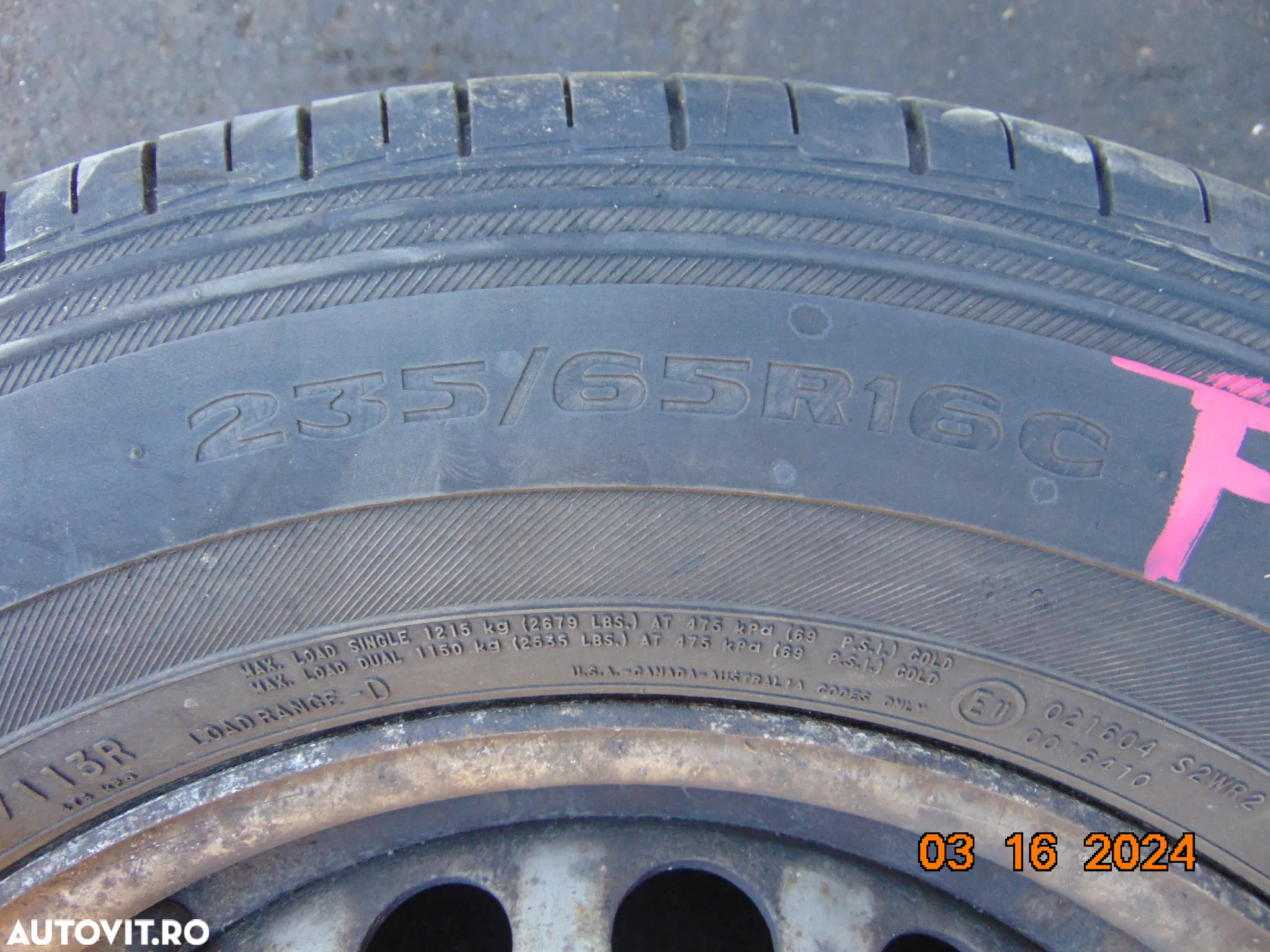 Jante cu anvelope Ford Transit r16c Custom jante cu cauciucuri r16c - 5