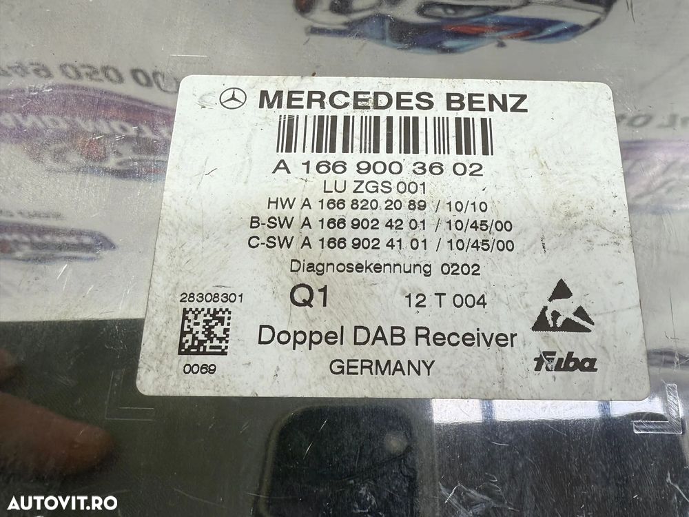 AMPLIFICATOR RADIO (2. BUC) MERCEDES BENZ C250 C204 W204 CDI 2.2 DIESEL 2012 2008-2014 MERCEDES BENZ C220 C204 W204 CDI C-CLASS COUPE 2.2 DIESEL 2013 2008-2014 COD OEM A1669003407 A1669003602 - 6
