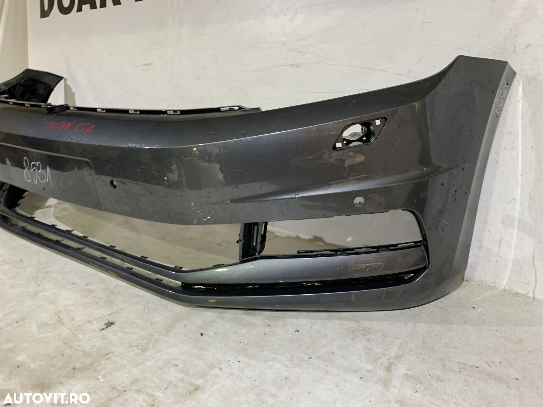 Bara fata VW Touran, 2015, 2016, 2017, 2018, 2019, cod origine OE 5TA807221A-L, cu gauri pentru spalatori faruri si senzori de parcare (4). - 4